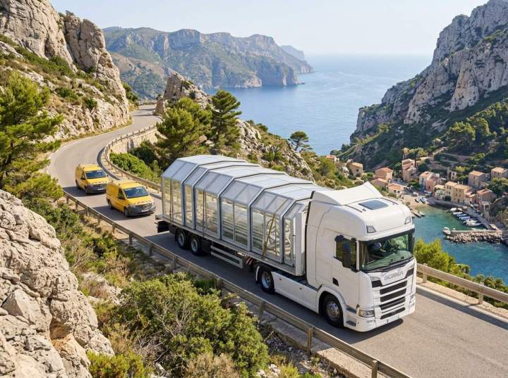 Sécurité transport abri piscine Toulon