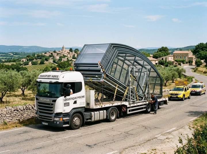 Transport abri piscine
